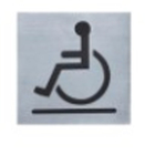 Biểu tượng nhận dạng cảm ứng mù chữ Braille Biểu tượng nhà vệ sinh cho khách sạn