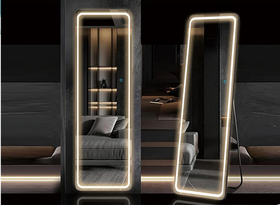 Smart Speaker phòng tắm khách sạn tắm đầy đủ Led chiếu sáng gương tường treo hình chữ nhật