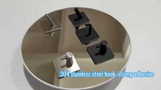 Móc inox 304, móc dính chắc chắn, móc quần áo sau cửa, móc quần áo phần cứng, không p