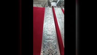 Tay nắm cửa kính cổ, tay nắm tấm nhôm khắc chữ Hán, tay nắm cửa khách sạn khắc logo, làm