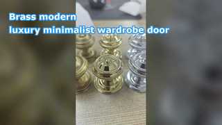 Đồng thau hiện đại sang trọng tối giản tủ quần áo cửa 1 lỗ tay cầm tủ ngăn kéo tủ giày Bắc Âu S