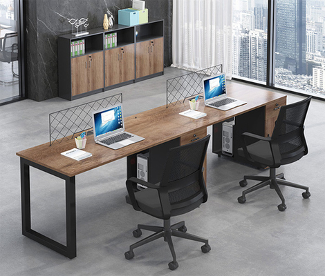 Bàn nội thất văn phòng Máy trạm văn phòng hai người Melamine