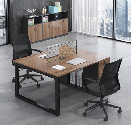 Bàn nội thất văn phòng Máy trạm văn phòng hai người Melamine