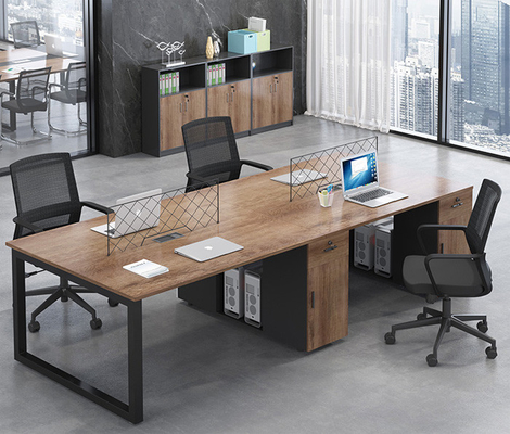 Bàn nội thất văn phòng Máy trạm văn phòng hai người Melamine