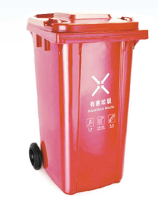 Nhà sản xuất 120l 240l 360l 660l 1100l thùng rác ngoài trời lớn bằng nhựa có bánh / thùng rác / thùng rác để bán