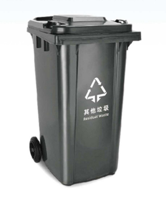 Nhà sản xuất 120l 240l 360l 660l 1100l thùng rác ngoài trời lớn bằng nhựa có bánh / thùng rác / thùng rác để bán