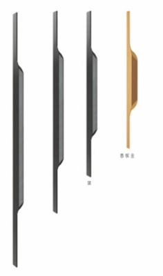 Modern Black Aluminum Furniture Handle Thùng đồ bếp Tủ bếp Cửa Kệ kéo Kẹp quần áo Kẹp kéo dài