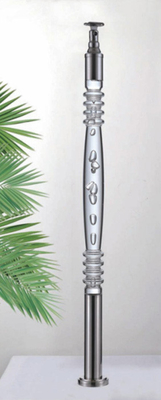 Thang sắt thép acrylic tinh thể và thang sắt thép thủy tinh trụ cầu thang
