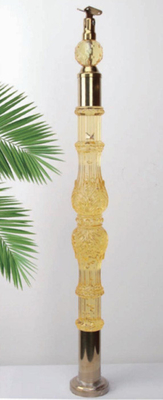 Acrylic Crystal Baluster Hành lý minh bạch tùy chỉnh kích thước vàng sang trọng trang trí Acrylic Stai
