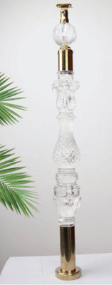 Acrylic Crystal Baluster Hành lý minh bạch tùy chỉnh kích thước vàng sang trọng trang trí Acrylic Stai