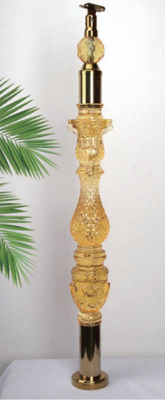 Acrylic Crystal Baluster Hành lý minh bạch tùy chỉnh kích thước vàng sang trọng trang trí Acrylic Stai