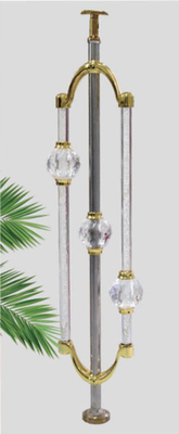 Vòng ống Acrylic Balustrade Post Crystal cầu thang ban công Cột trụ cho Acrylic Railing thiết kế hiện đại