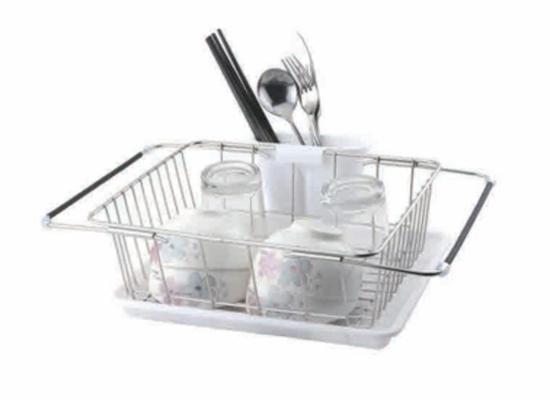 bán nóng đơn lớp Bowl thoát rack nhôm bếp đĩa ngăn kéo Bowl Rack kéo ra giỏ