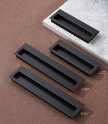 Nhựa kim loại kẽm bán buôn Modern Luxury Kitchen Cabinet Handle Matt Gold Black Wardrobe Door Drawer Furniture Pull Handle