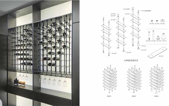 Đen nhôm Honeycomb Cabinet đồ nội thất phòng ngủ phòng khách Tủ lưu trữ
