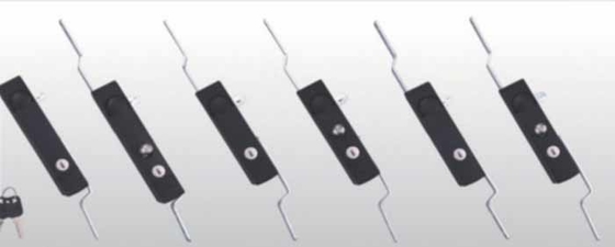 Khóa cửa tủ điện kết nối Khóa điều khiển thanh phủ bột đen