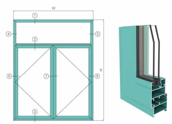 New Arrived for Mired Tempered 8ft Windows Design Double Glazed Aluminum Sliding Big View Glass Window