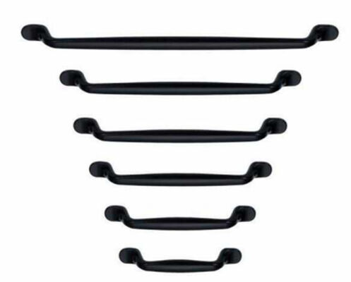 High Quality Cabinet Door Drawer Square Pull Black Matt Kitchen Handle Pull Furniture Hardware