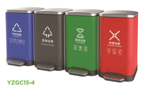 OEM Mute Thùng rác nhà bếp 15L bền vững với bàn đạp chân
