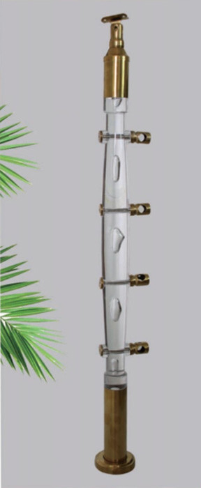2024 Nội thất sang trọng tinh thể cột balustrade acrylic balustraster cầu thang cầu thang thiết kế tay kệ