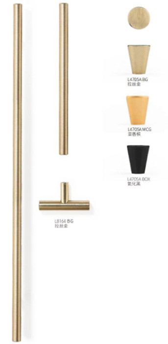 Đồng nhôm rắn được gắn trên đồ nội thất tủ quần áo cầm tay cho trang trí nhà L 150mm x W34.5mm x D 18.4m
