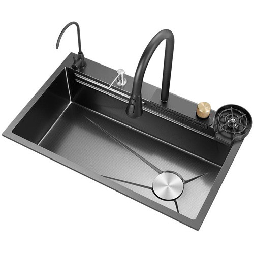 Mua nóng SUS304 201 đĩa đơn bồn rửa nhà bếp bằng thép không gỉ Màu chính 60 * 45cm Đánh răng thủ công đa