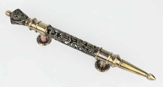 Nhà Bếp Cổ Điển Phần Cứng Cửa Kéo Tay Cầm Kéo Bên Ngoài Tủ Hoa Mẫu Openwork 24K