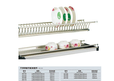 Phụ kiện nhà bếp thân thiện với môi trường với 2 tầng sấy bát đĩa kim loại Thiết kế thực tế bằng thép không gỉ