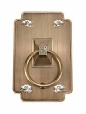 Phong cách Trung Quốc mới trượt cửa đồng thuần khiết, tay cầm cửa bằng gỗ, tay cầm cửa kính đồng, tay cầm cổng biệt thự hai cửa.