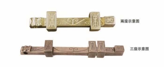 GRH Trung Quốc phong cách cửa khóa và Bolt cổ nguyên chất đồng khóa nắm giữ cho cửa gỗ cổ đại