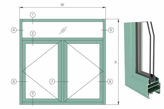 Cửa sổ trượt nhôm kính đôi cho nhà container tiêu chuẩn Úc tại Melbourne