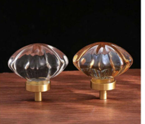Chiều Rộng 30mm Hiện Đại Đơn Giản Pha Lê Kính Tay Cầm Nắp Nồi Tay Cầm Ấm Trà Phần Cứng Tủ Quần Áo Ngăn Kéo Núm