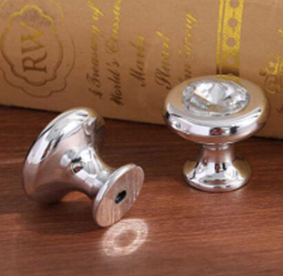 Sang Trọng Chất Lượng Cao Nội Thất Ngăn Kéo Phòng Ngủ Pha Lê Kính Đồng Cửa Tủ Kéo Nhà Bếp Tay Cầm Núm