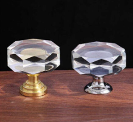 GRH Cabinet Brass Handle Transparent Champagne Gold Crystal Handles Creative Bedroom Wardrobe Trò ăn mặc Bàn ghế kéo Nút