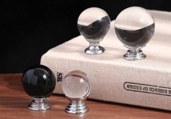 Đèn đồ nội thất sang trọng Cabinet ngăn kéo Crystal tay cầm vàng rõ ràng tủ quần áo kéo nút