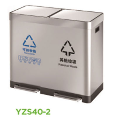 SS 2 3 Ngăn Thùng rác Nhà bếp Hình chữ nhật cho Nhà hàng