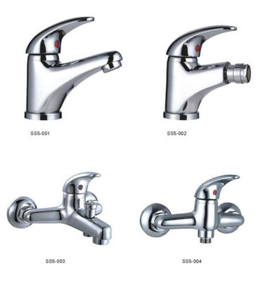 PVC Bibcock Kẽm Đúc trong phòng tắm Vòi xử lý Màu bạc sáng